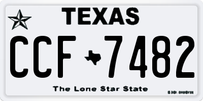 TX license plate CCF7482