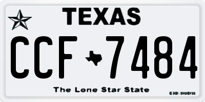 TX license plate CCF7484