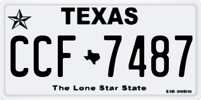 TX license plate CCF7487