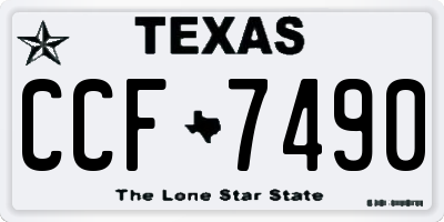 TX license plate CCF7490