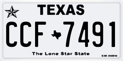 TX license plate CCF7491