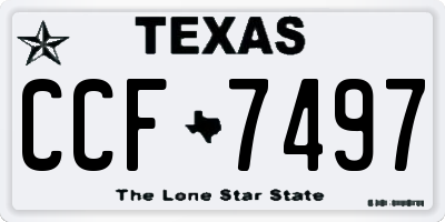 TX license plate CCF7497