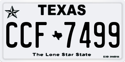 TX license plate CCF7499