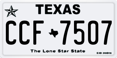 TX license plate CCF7507