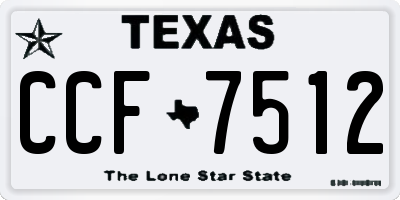 TX license plate CCF7512