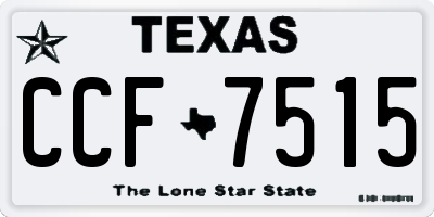 TX license plate CCF7515