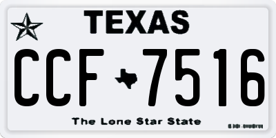 TX license plate CCF7516