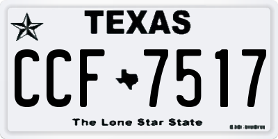 TX license plate CCF7517