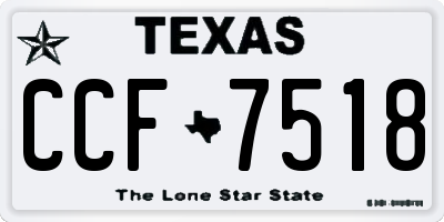 TX license plate CCF7518