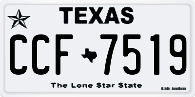 TX license plate CCF7519