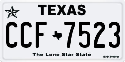 TX license plate CCF7523