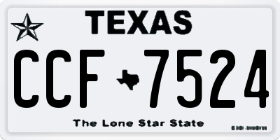 TX license plate CCF7524