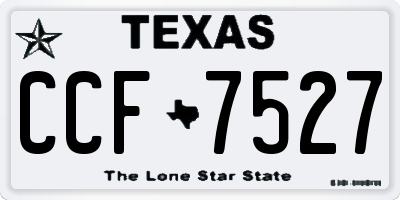 TX license plate CCF7527