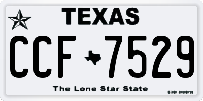 TX license plate CCF7529