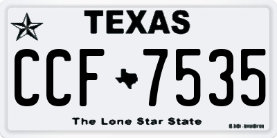 TX license plate CCF7535