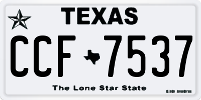 TX license plate CCF7537