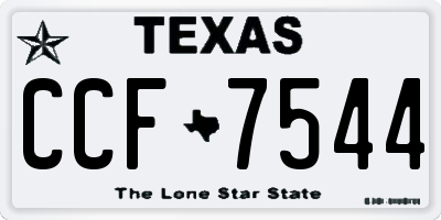TX license plate CCF7544