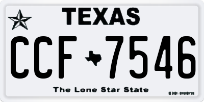 TX license plate CCF7546