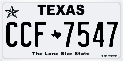 TX license plate CCF7547