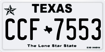 TX license plate CCF7553