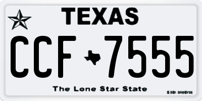 TX license plate CCF7555