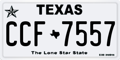 TX license plate CCF7557
