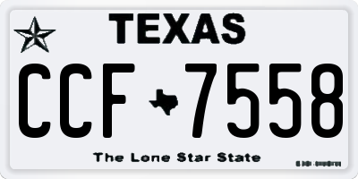 TX license plate CCF7558