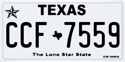 TX license plate CCF7559