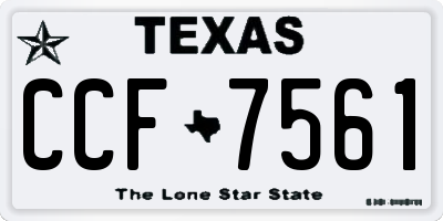 TX license plate CCF7561