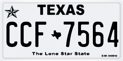 TX license plate CCF7564