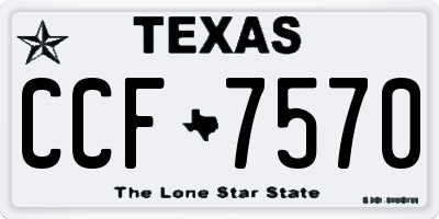 TX license plate CCF7570