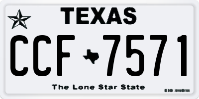 TX license plate CCF7571