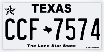 TX license plate CCF7574