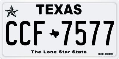 TX license plate CCF7577