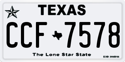 TX license plate CCF7578