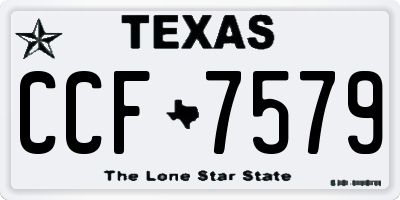 TX license plate CCF7579