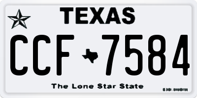 TX license plate CCF7584