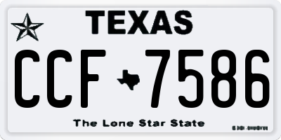 TX license plate CCF7586
