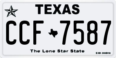 TX license plate CCF7587