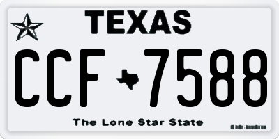 TX license plate CCF7588