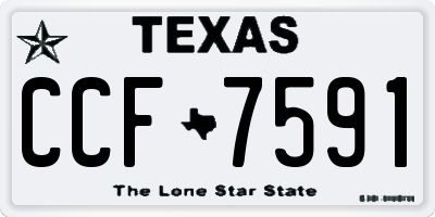 TX license plate CCF7591