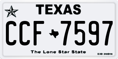 TX license plate CCF7597