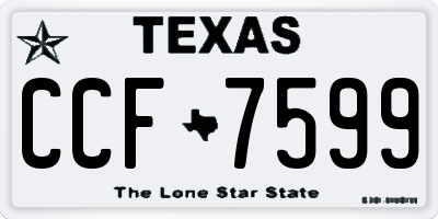 TX license plate CCF7599