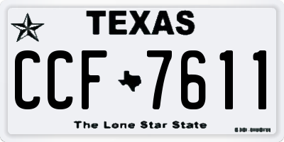 TX license plate CCF7611