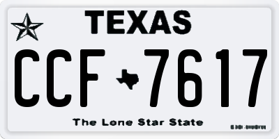 TX license plate CCF7617