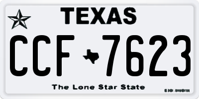 TX license plate CCF7623