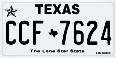 TX license plate CCF7624