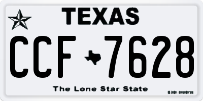 TX license plate CCF7628