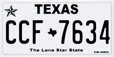 TX license plate CCF7634