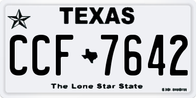 TX license plate CCF7642